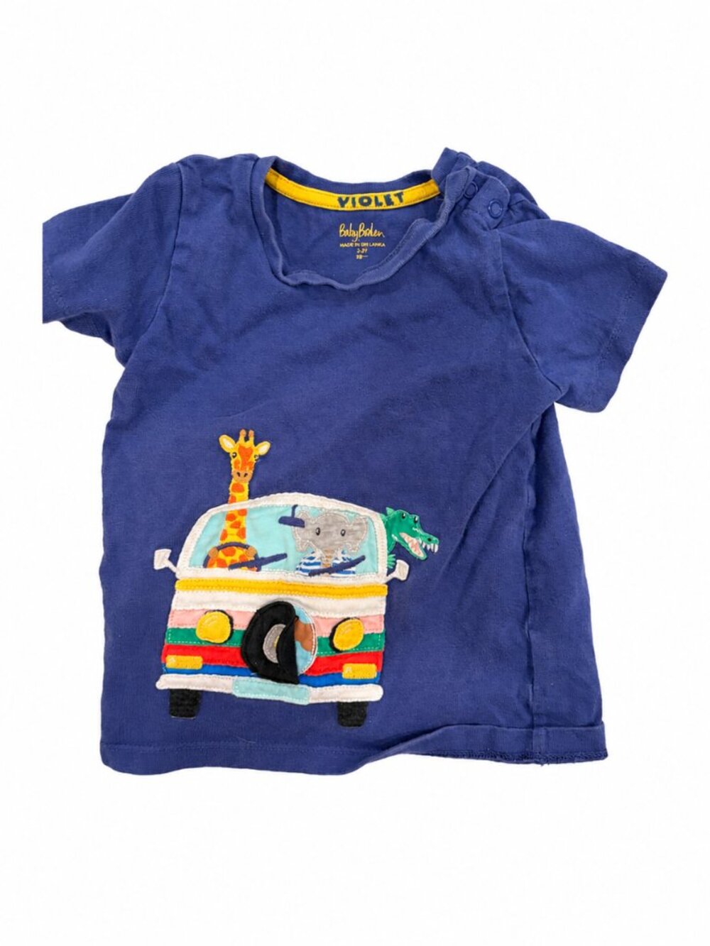 Boden Animal Bus Applique Navy T-Shirt 2-3 Years 98cm